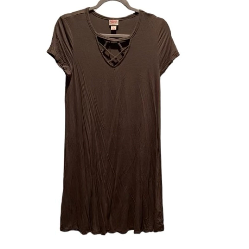 Mossimo Supply Army Green Light Weight Tee Shirt Dress Size S